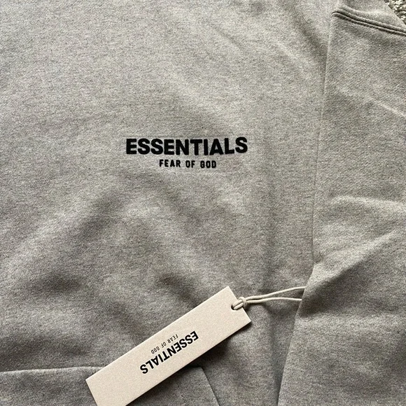 ESSENTIALS FEAR OF GOD DARK OATMEAL PULLOVER HOODIE - Picture 4 of 9
